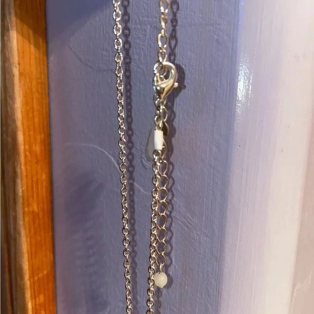 VINTAGE STERLING MESH DONUT SHAPED PENDANT ON 18” CHAIN W BRACELET AND R… - Picture 4 of 15